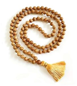 Sandalwood Kattai Mala White Chandan, 108 cuentas de 6 mm, pulidas, unisex, para adultos, tradicionales, de Navidad - Product Image 4
