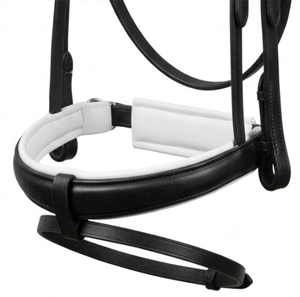 Kekang Kuda Kulit Hitam dengan Hiasan Kristal di Bagian Mahkota dan Tali Hidung TAK Equestrian HB1902 Ukuran Penuh - Product Image 5