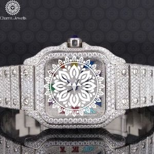 Montre carrée de luxe en acier inoxydable Charm Jewells, 40 mm, cadran analogique mécanique, cristal saphir, mode masculine, date automatique, étanche - Product Image 1