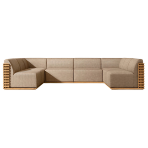 Canapé modulaire sectionnel moderne Emma en forme de L, style minimaliste, avec coussins épais, idéal pour salon et hôtel - Offre spéciale - Product Image 4