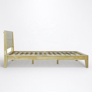 High Quality Rubberwood <b>Bed</b> Frame Tool-Free Assembly Japanese Joinery Platform <b>Bed</b> Bedroom Furniture Vietnam Manufacturer - Product Image 2