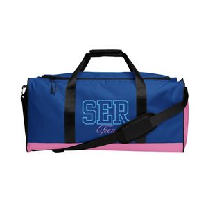 Bolsa de Deporte Azul y Rosa para Adolescentes, Bolsa de Viaje, Bolsa de Gimnasio Espaciosa, Bolsa de Viaje de Fin de Semana con Correa de Hombro Ajustable - Product Image 1