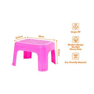 Lightweight Plastic <b>Stool</b> <b>Ottoman</b> Virgin PP Stackable Perforated Seat for Home School Kids Living Room - Product Image 3