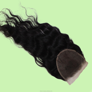 Frontals en dentelle de cheveux humains vierges Remy vietnamiens avec ondulations naturelles, ondulations profondes lâches, closure, lisses, double trame machine, trame effet peau - Product Image 2