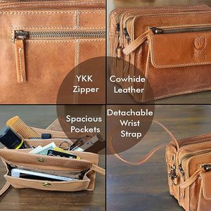 Maletín de Cuero Genuino de Alta Gama Personalizado para Portátil, Estilo Vintage para Hombre, Bolso de Hombro para Negocios, de Lujo, con Cierre y Forro de Algodón - Product Image 3