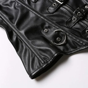 Women's High Quality Breathable Leather Corset Waist Trainer Shaper Medium Gothic Style Customizable Options Sports Use - Product Image 3