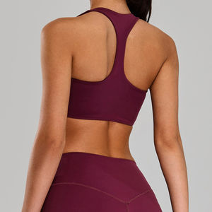 Soutien-gorge de sport respirant à maintien élevé pour femme, taille personnalisée, avec coussinets amovibles, en Spandex/Nylon, logo frontal, sublimation, taille plus - Product Image 3