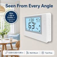 Termostato HVAC Programable RTH705 1H1C, Termostato Digital de Habitación con Batería y Doble Alimentación de 24V