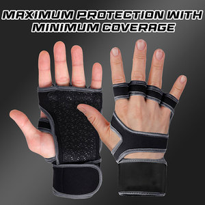 Customizable <b>Half</b>-finger Unisex Weightlifting Gloves polyester Anti <b>Slip</b> Strong Grip Wrist Protection Quick Dry Gym Gloves - Product Image 2