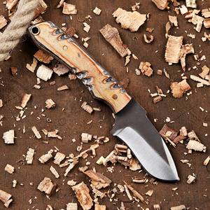 Couteau EDC à lame fixe personnalisé Nordic Forge, fourreau Pancake, 6 pouces, lame pleine longueur, pour le désossage, le camping, la chasse, acier 12c27, qualité industrielle - Product Image 3