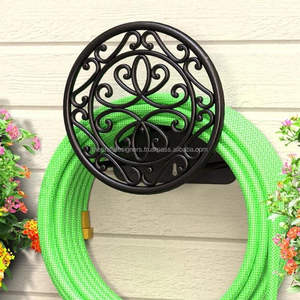 Outdoor Decorative Iron Hose Wall Mounted Holder <b>For</b> Flower <b>Gardens</b> Adding Functional Art To Yard - Product Image 1