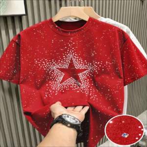 T-shirt en coton de haute qualité à épaules tombantes, impression graphique personnalisée, faible MOQ, streetwear oversize, mode décontractée, haut unisexe. - Product Image 1