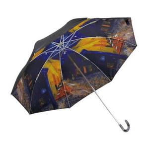 Ombrello pieghevole AU-02508 Van Gogh "Café Terrace at Night" per protezione da pioggia e sole - Product Image 1