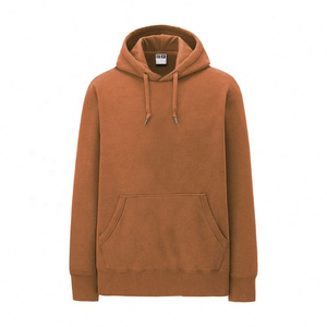 Sudadera con Capucha para Hombre, Color Sólido, Informal, de Punto, de Algodón y Felpa, para Otoño, con Bolsillos, Corte Regular - Product Image 1