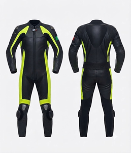 Combinaison de moto MotoCP Racing en cuir de vachette/crocodile, protection avancée pour la piste et la route, sur mesure - Product Image 1