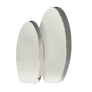 Juego de Jarrones de Pared Minimalistas de Acero Inoxidable, Forma Ovalada, Jarrones Decorativos de Alta Calidad para Diseño Interior Moderno - Product Image 3