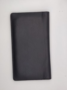 High Quality Custom Men's Genuine Leather <b>Wallet</b> Fold Long Pockets Passport <b>Card</b> Travel <b>Holders</b> OEM Custom Logo Silk Lining - Product Image 3