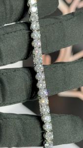 Shining Moissanite Diamond Tennis Chain <b>Bracelet</b> Handcrafted 925 <b>Sterling</b> <b>Silver</b> Jewelry Perfect For Birthday & Anniversary Gift - Product Image 3