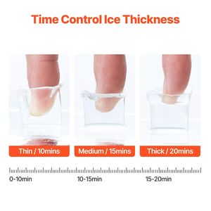 Máquina de Hielo Portátil de Sobremesa con Función de Autolimpieza, 24 Cubos en 15 Minutos, 45 Libras en 24 Horas, Incluye Cesta para Hielo y Pala - Product Image 3