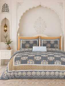 Juego de Ropa de Cama Personalizable de 3 Piezas con Estampado Floral de Calidad Premium, 100% Algodón, 200 Hilos, Antiácaros, para Todas las Estaciones, Diseño Antra Indio - Product Image 1