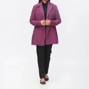 Manteau en laine rose pour femme PW3099 en laine et mélanges de qualité supérieure - Product Image 3