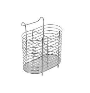 Porta Cubiertos de Acrílico Verde de Lujo con Base Metálica Dorada con Diseño de Hoja de Ginkgo, Organizador de Utensilios de Cocina con 2 Compartimentos y Escurridor - Product Image 2