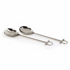 Hammered Gold Salad <b>Server</b> Set Stainless Steel Serving Spoon and Fork Modern Metal Dinnerware for Restaurant Hotel <b>Buffet</b> - Product Image 6