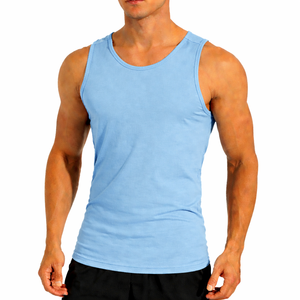 Camiseta sin Mangas Personalizada para Hombre, 220GSM, Chaleco de Entrenamiento Transpirable, Camiseta de Gimnasio para Verano, Venta al Por Mayor OEM - Product Image 3