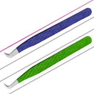 Venta al por mayor de pinzas japonesas para extensión de pestañas de acero inoxidable, fabricante OEM ODM, punta de volumen puntiaguda especializada Etiqueta Privada - Product Image 1