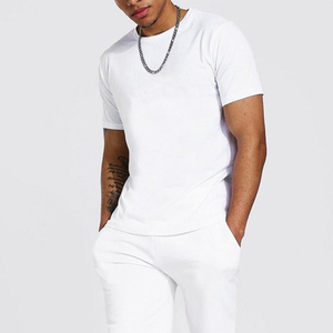 Conjuntos de Dos Piezas de Ropa para Hombre, Camisetas y Pantalones Cortos, Ropa Deportiva Informal, Lisa, Talla Grande, Estilo Urbano, Conjunto Doble para Hombre - Product Image 4