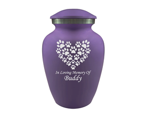 Purple Metal Pet Cremation <b>Urn</b> Personalized Engraved Animal Ash Crematory <b>Urn</b> for <b>Cats</b> and Dogs Memorial Keepsake - Product Image 1