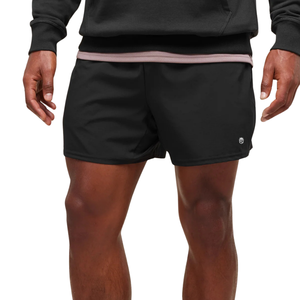 Pantalones Cortos Deportivos para Hombre, Corte Ajustado de 5 Pulgadas, Ligeros, para Gimnasio, Entrenamiento, Color Negro - Product Image 1