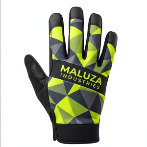 Custom Heavy Duty Mechanic <b>Gloves</b> Reinforced Cuff Textured Palm Anti-Slip Touchscreen <b>Moisture</b>-Wicking 10-Inch Polyester - Product Image 1