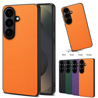 Denior PU Kunstleder Lychee-Textur Stoßfeste Anti-Fingerabdruck Kabellose Ladekompatible Handyhülle Kompatibel mit S26/S25/S24/S23/A