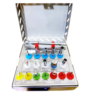 Kit de retrait d'implants dentaires manuel en acier de haute qualité, ensemble de 18 pièces, pour l'extraction osseuse par trephinage long, clé de 4 mm, norme de sécurité MOL - Product Image 1