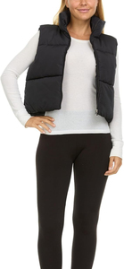 Chaleco Corto Acolchado para Mujer - Chaleco sin Mangas para Mujer con Forro Polar Grueso, Cierre de Cremallera y Botones, Transpirable - Product Image 4