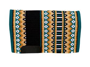 Couverture de selle western haut de gamme en laine tissée à la main pour concours hippique, équitation sur sentier et utilisation en ranch - Product Image 3