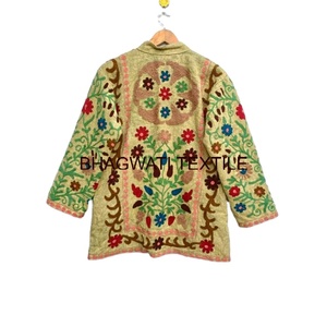 Veste courte en coton pour femmes de haute qualité brodée à la main Suzani Design bord brut durable respirant-Meilleur prix - Product Image 3
