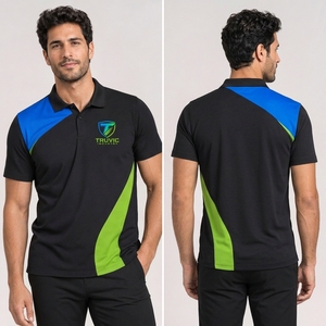 เสื้อโปโลแขนสั้นผู้ชายขายส่ง เนื้อผ้าเจอร์ซีย์ระบายอากาศได้ดี สีพื้นแบบกำหนดเอง ไซส์พลัส เสื้อโปโลผู้ชายไซส์ใหญ่ - Product Image 4