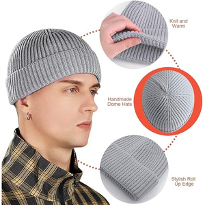 Gorro de Punto de Lujo con Logotipo Personalizado, Tejido Jacquard Digital, Transpirable, Impermeable, Gorro de Invierno Cálido para Viajes, Unisex, Adulto, 100% Lana - Product Image 3