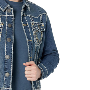 100% Cotton Denim <b>Jackets</b> <b>Men</b> Casual Solid Color Pocket <b>Thin</b> <b>Jacket</b> for <b>Men</b> Style High Quality <b>Men</b> Clothing Denim <b>Jacket</b> - Product Image 3