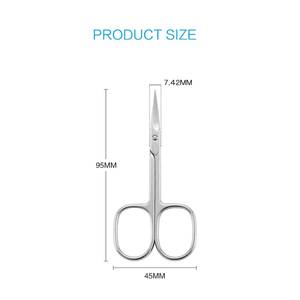 Stainless Steel <b>Cuticle</b> <b>Scissors</b> Straight Blade Sharp Tip Steel Handle Right-Handed Manual Nail Art Tools for Adult Nail Care - Product Image 3