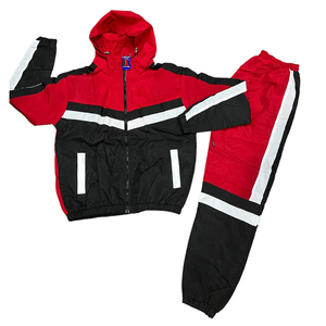 OEM Custom Men Windbreaker Tracksuit Jacket Pants Waterproof Streetwear Activewear Bulk - Product Image 2