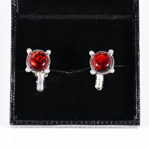 Boutons de manchette rectangulaires en laiton rubis rouge, accessoires de mariage de luxe pour hommes, élégants pour costume formel, cadeau premium pour le marié et les garçons d'honneur Rafay - Product Image 2