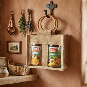 Bolsa de Yute con 6 Compartimentos, Porta Botellas de Cerveza y Vino con Impresión Personalizada, Asa de Cuerda, Almacenamiento R.D. Bag House - Product Image 6