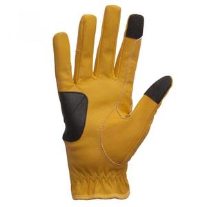 Gants d'équitation en cuir véritable pour femmes, rouge et noir, couleur unie, respirants, fermeture auto-agrippante, coupe classique, utilisation équestre en plein air - Product Image 4