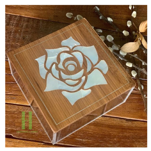 Boîte en bois de nacre antique Boîte de vadrouille à motif floral pour le stockage du chocolat Produit artisanal de l'usine du Vietnam - Product Image 4