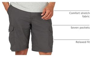 Pantalones Cortos Cargo Gris Oscuro para Hombre, Cintura Media, Transpirables, de Algodón y Poliéster, Casuales, para Verano, con Bolsillos - Product Image 6