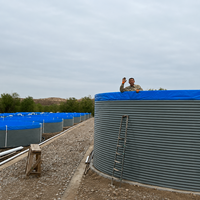 Bassin à poissons en acier galvanisé sur mesure RAS – Équipement d'aquaculture économique pour l'élevage de crevettes et de poissons – Grande capacité