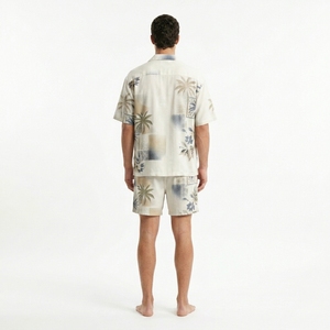 Custom Men's Oversized Shirt And Shorts <b>Set</b> OEM ODM Private Label Street Fashion Manufacturer - Product Image 2